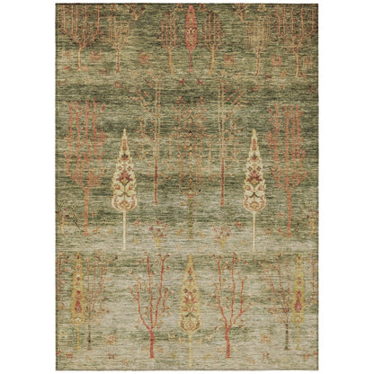Machine Washable Indoor/Outdoor Chantille Aloe 5' x 7'6" Rug