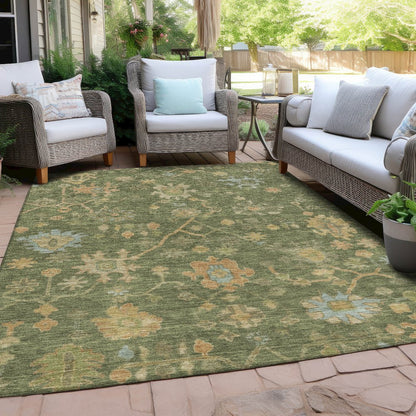 Machine Washable Indoor/Outdoor Chantille Fern 5' x 7'6" Rug