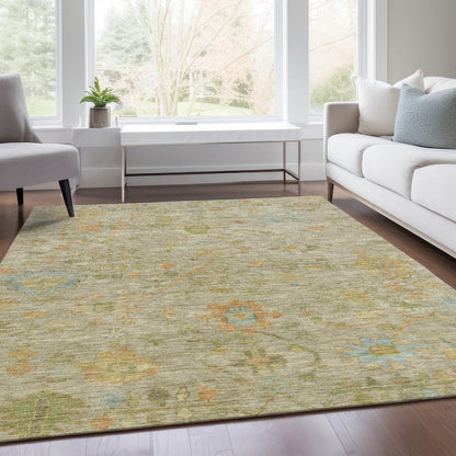 Machine Washable Indoor/Outdoor Chantille Khaki 5' x 7'6" Rug