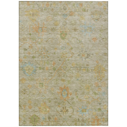 Machine Washable Indoor/Outdoor Chantille Khaki 5' x 7'6" Rug