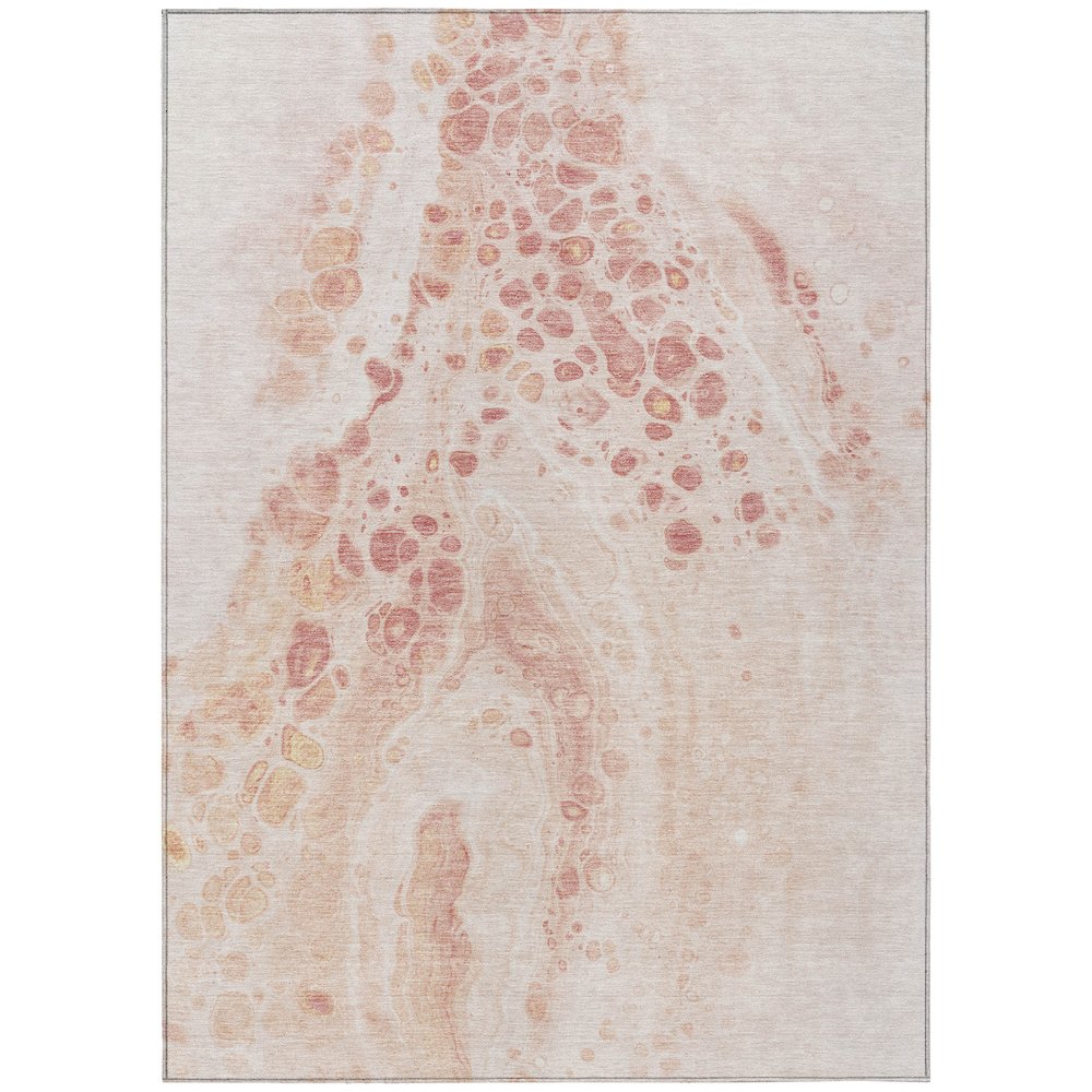 Machine Washable Indoor/Outdoor Chantille Salmon 5' x 7'6" Rug