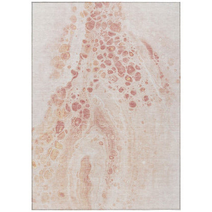 Machine Washable Indoor/Outdoor Chantille Salmon 5' x 7'6" Rug
