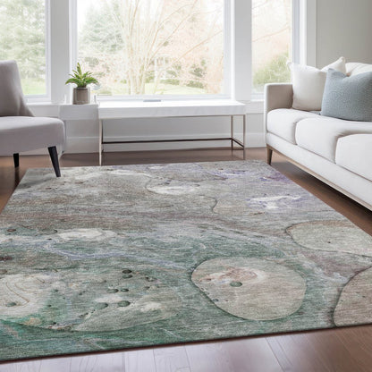 Machine Washable Indoor/Outdoor Chantille Khaki 5' x 7'6" Rug
