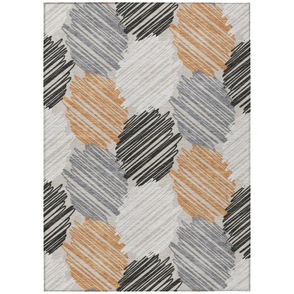 Machine Washable Indoor/Outdoor Chantille Copper 5' x 7'6" Rug