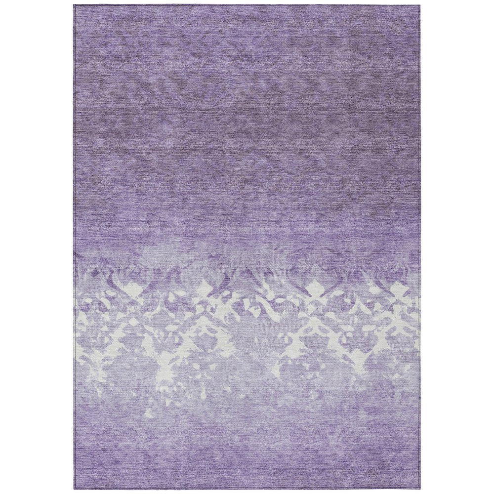 Machine Washable Indoor/Outdoor Chantille Purple 5' x 7'6" Rug