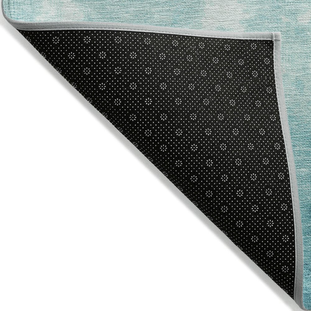 Machine Washable Indoor/Outdoor Chantille Teal 2'6" x 3'10" Rug