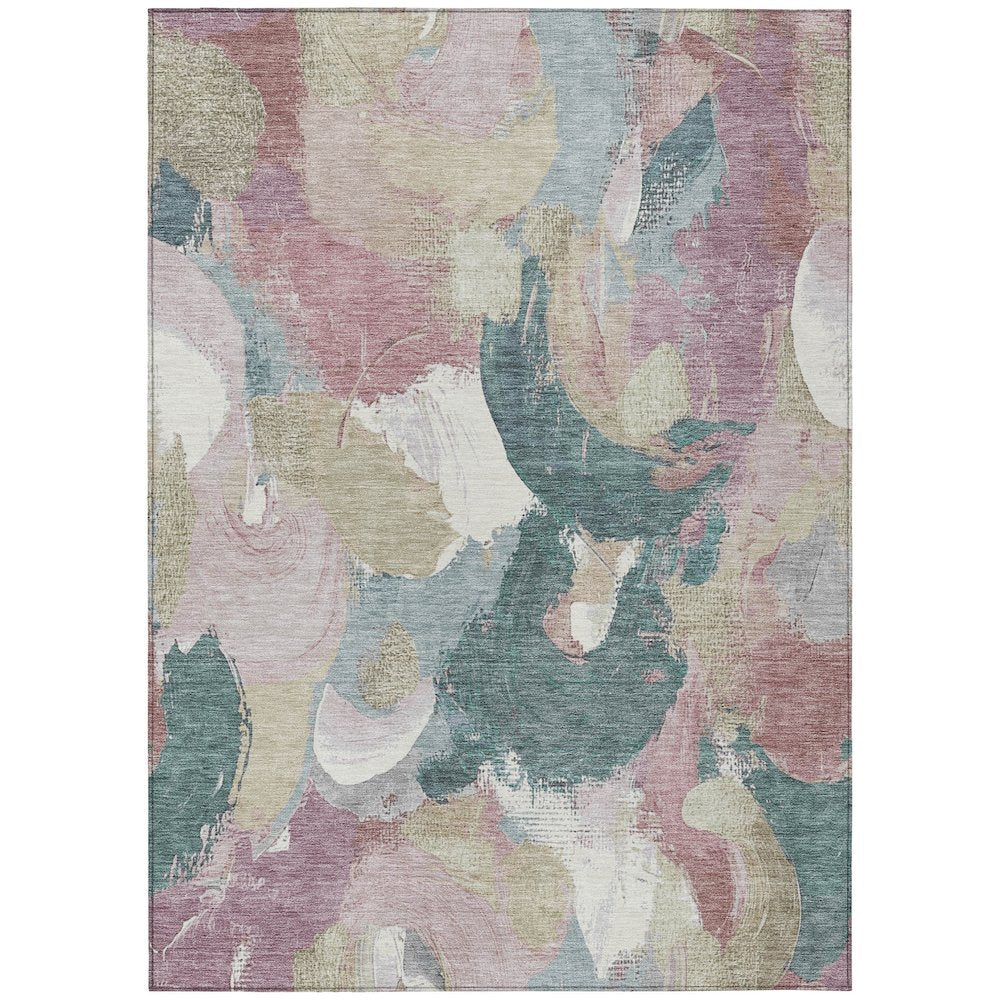 Machine Washable Indoor/Outdoor Chantille Mauve 5' x 7'6" Rug