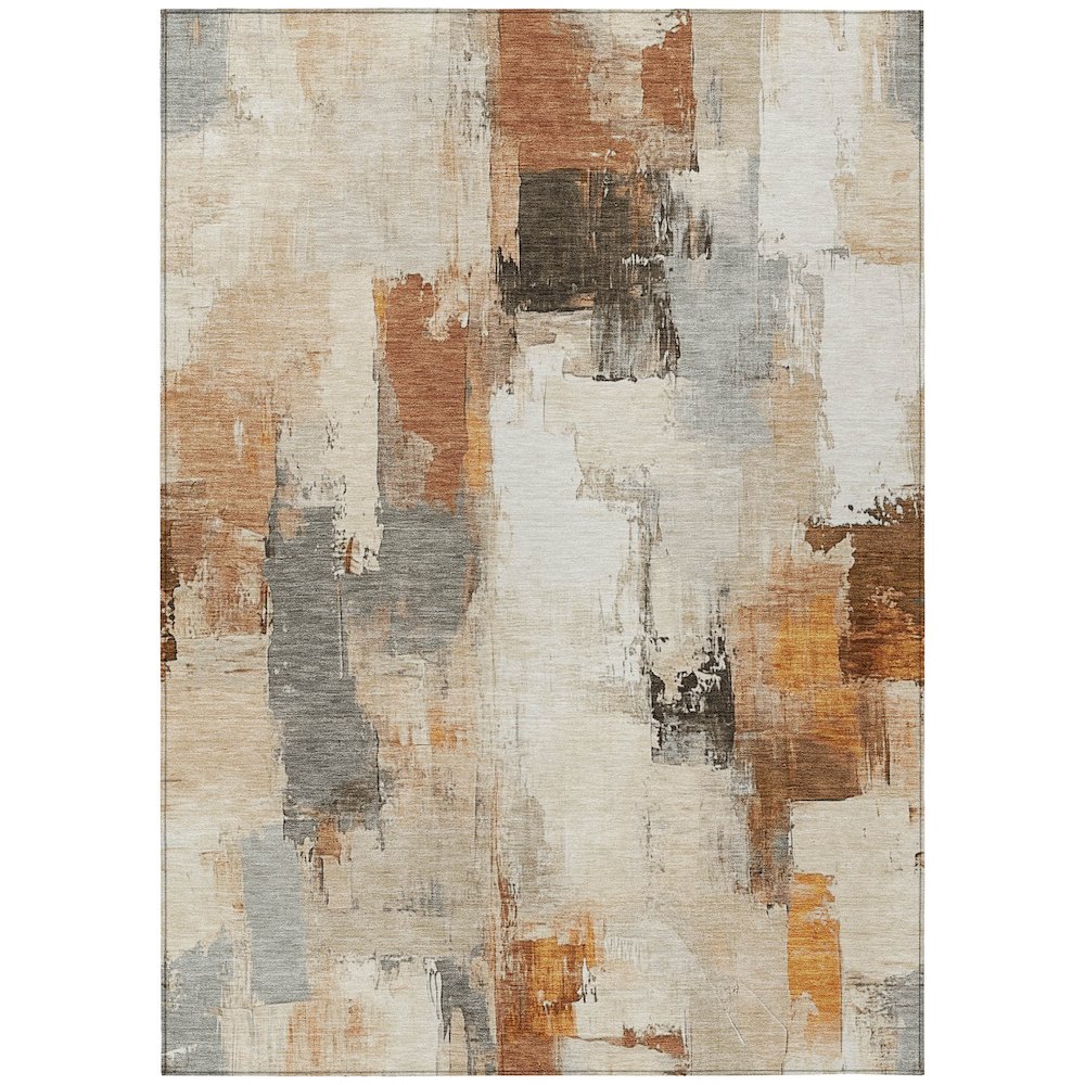 Machine Washable Indoor/Outdoor Chantille Ivory 5' x 7'6" Rug