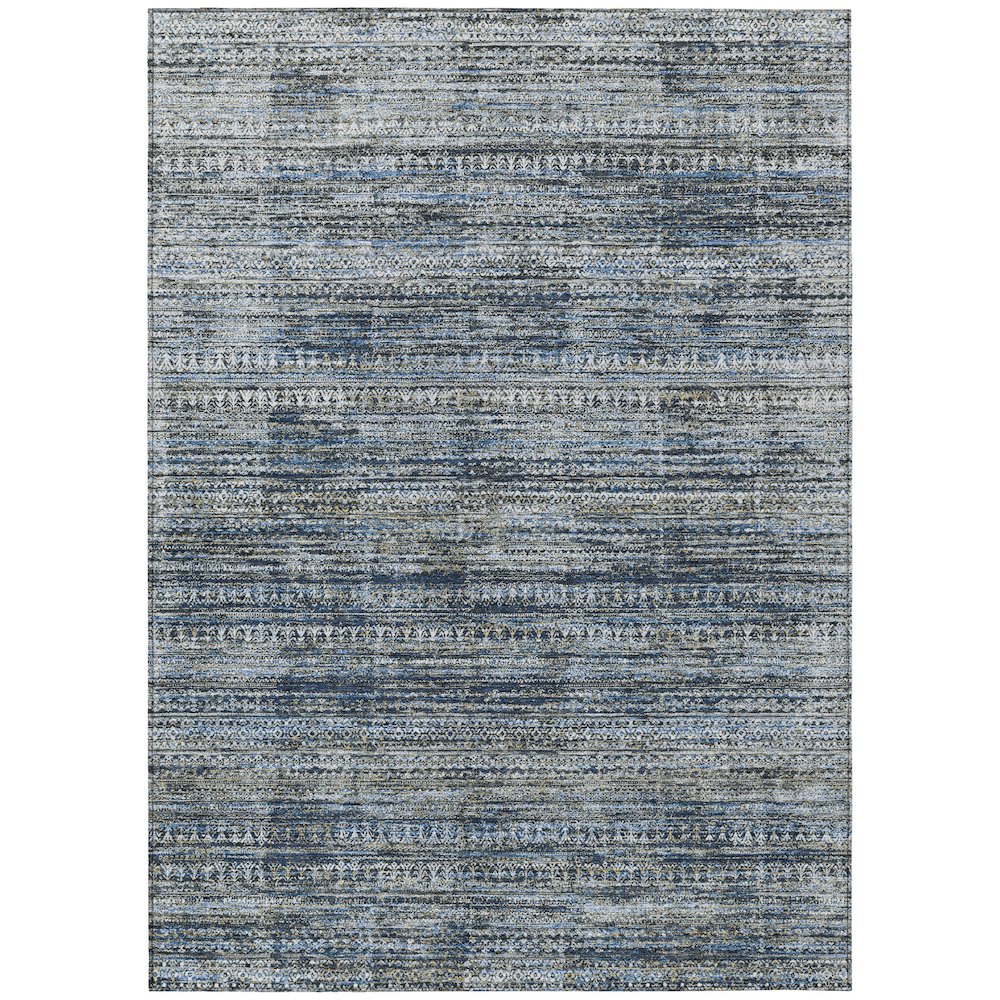 Machine Washable Indoor/Outdoor Chantille Denim 5' x 7'6" Rug