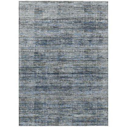 Machine Washable Indoor/Outdoor Chantille Denim 5' x 7'6" Rug