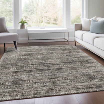 Machine Washable Indoor/Outdoor Chantille Taupe 5' x 7'6" Rug