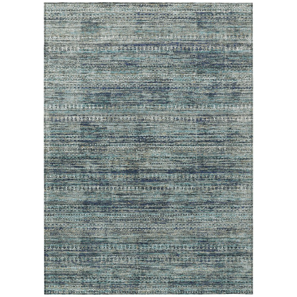 Machine Washable Indoor/Outdoor Chantille Teal 5' x 7'6" Rug