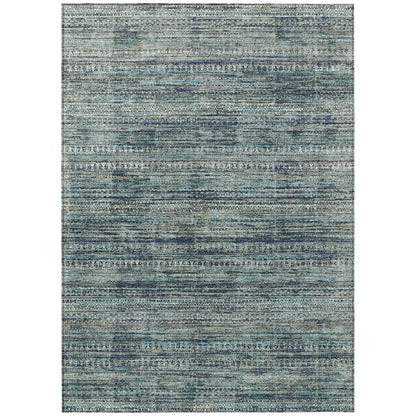 Machine Washable Indoor/Outdoor Chantille Teal 5' x 7'6" Rug