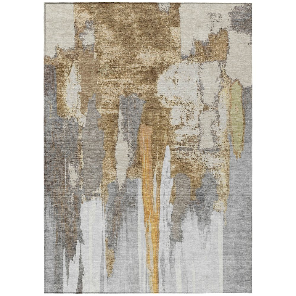 Machine Washable Indoor/Outdoor Chantille Ivory 5' x 7'6" Rug