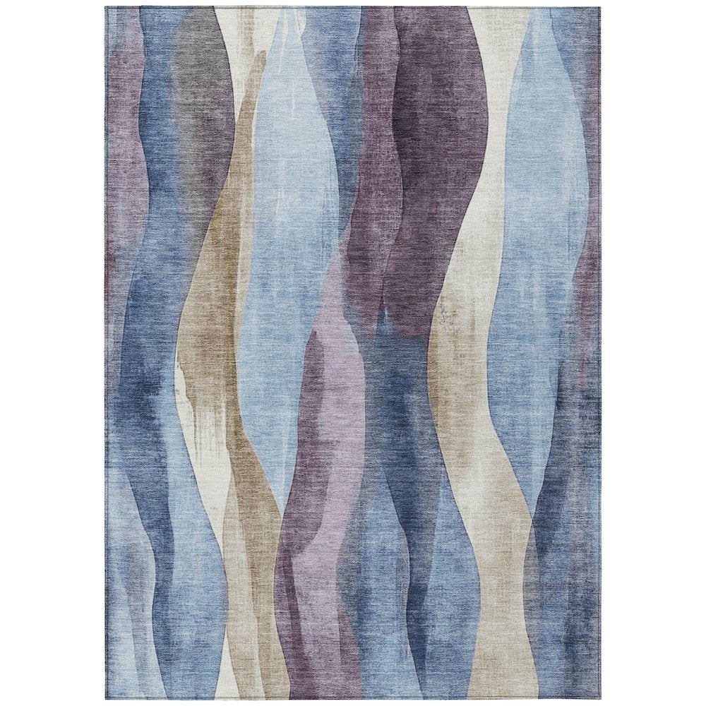 Machine Washable Indoor/Outdoor Chantille Denim 5' x 7'6" Rug