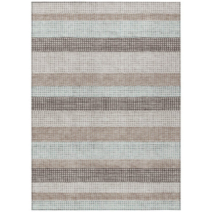 Machine Washable Indoor/Outdoor Chantille Taupe 5' x 7'6" Rug