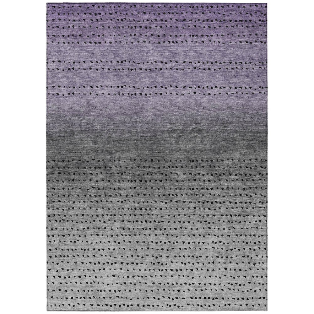 Machine Washable Indoor/Outdoor Chantille Purple 5' x 7'6" Rug