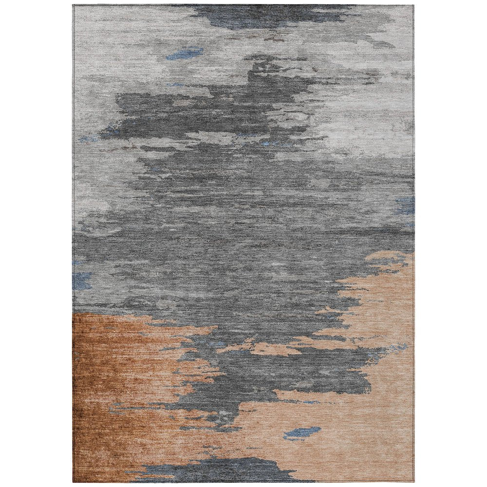 Machine Washable Indoor/Outdoor Chantille Paprika 5' x 7'6" Rug