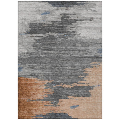 Machine Washable Indoor/Outdoor Chantille Paprika 5' x 7'6" Rug
