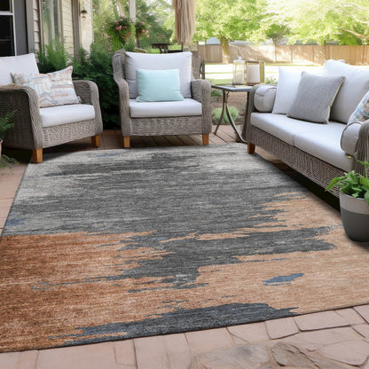 Machine Washable Indoor/Outdoor Chantille Paprika 5' x 7'6" Rug