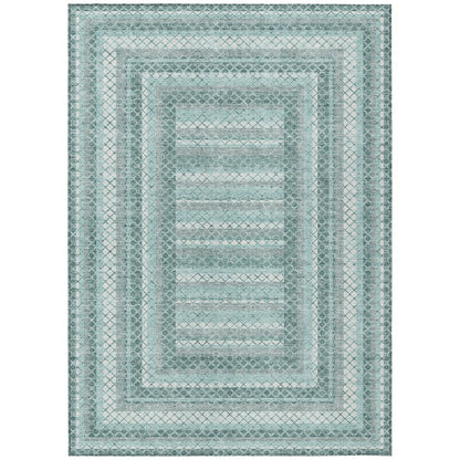Machine Washable Indoor/Outdoor Chantille Teal 5' x 7'6" Rug