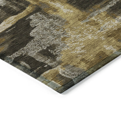Machine Washable Indoor/Outdoor Chantille ACN2015 Coffee 2'6" x 3'10" Rug