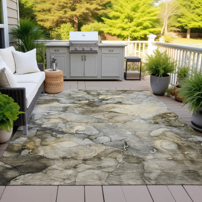 Machine Washable Indoor/Outdoor Chantille ACN2018 Pewter 5' x 7'6" Rug