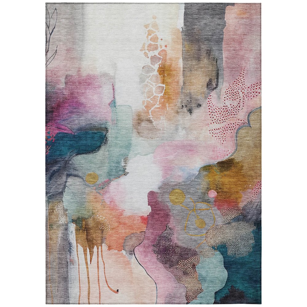 Machine Washable Indoor/Outdoor Chantille ACN2019 Blush 5' x 7'6" Rug
