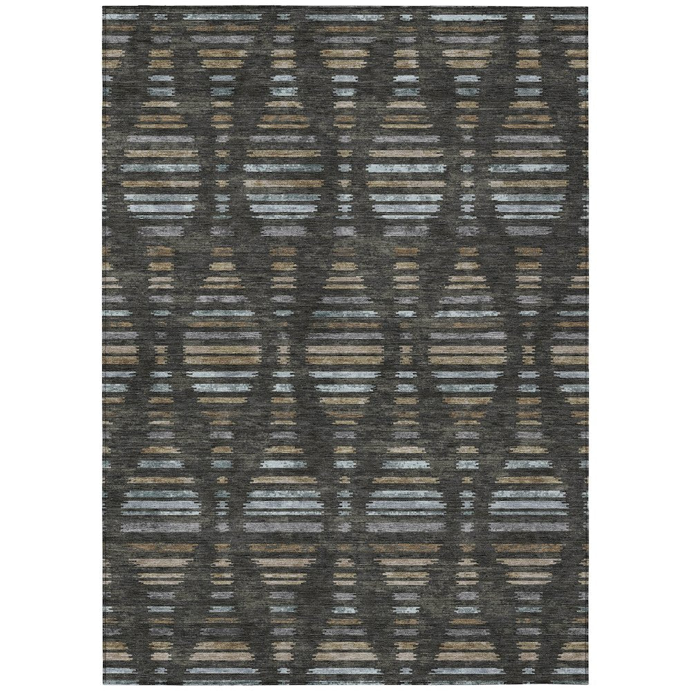 Machine Washable Indoor/Outdoor Chantille ACN2027 Coffee 5' x 7'6" Rug