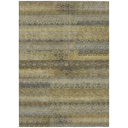 Machine Washable Indoor/Outdoor Chantille ACN2029 Wheat 5' x 7'6" Rug