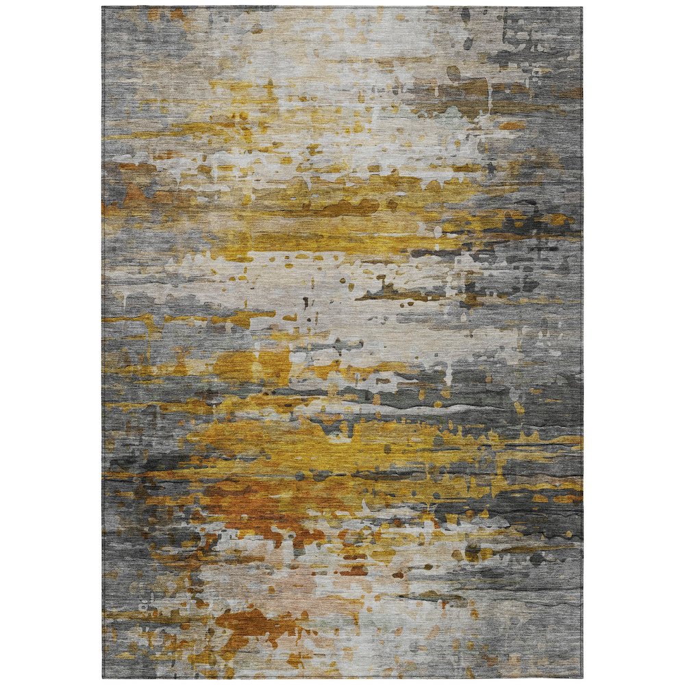 Machine Washable Indoor/Outdoor Chantille ACN2034 Copper 5' x 7'6" Rug