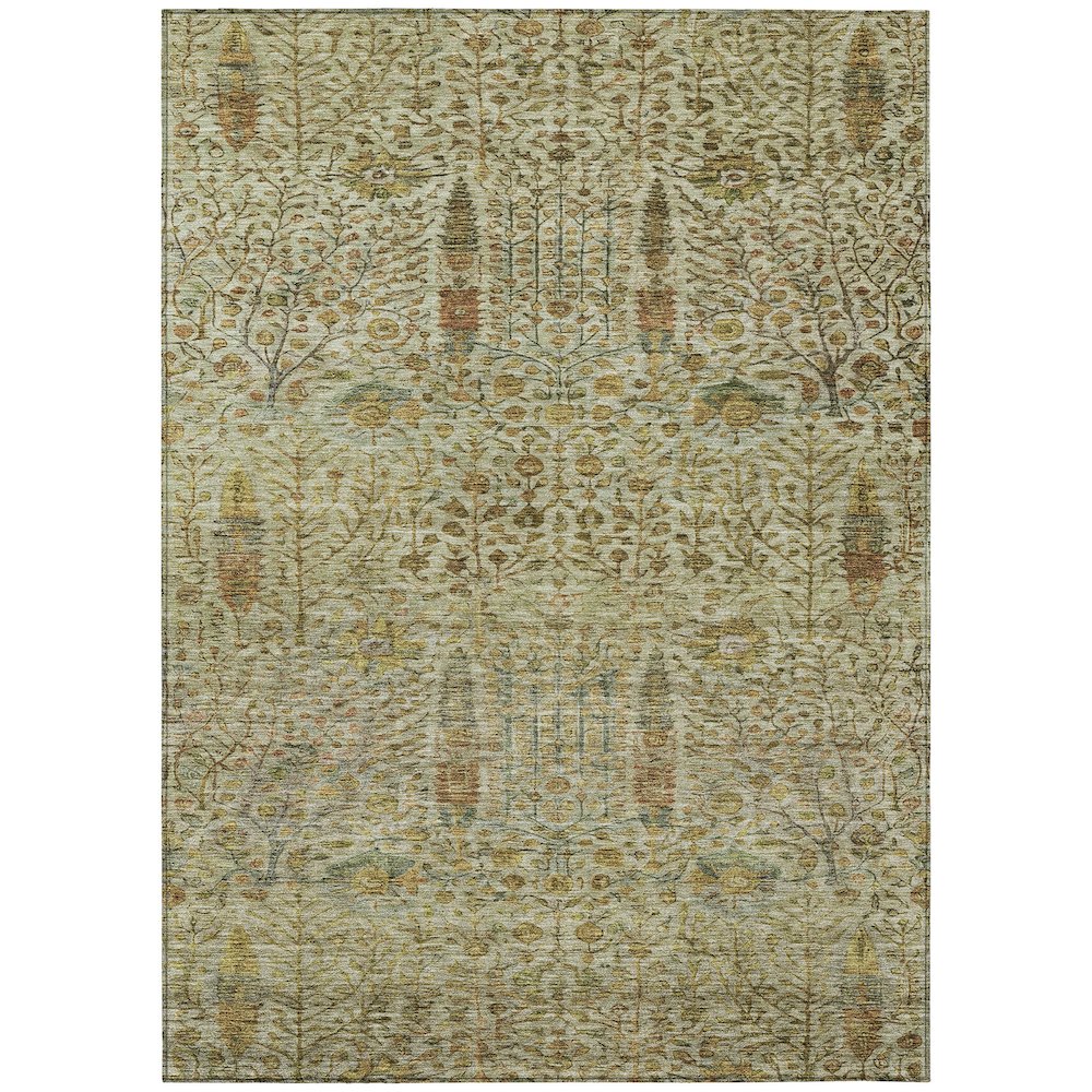 Machine Washable Indoor/Outdoor Chantille ACN2053 Wheat 5' x 7'6" Rug
