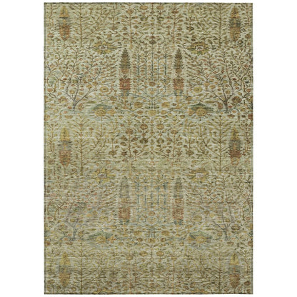 Machine Washable Indoor/Outdoor Chantille ACN2053 Wheat 5' x 7'6" Rug