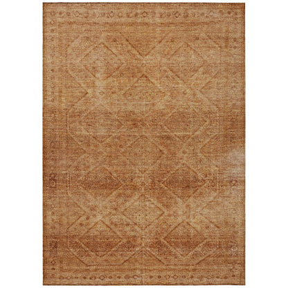 Machine Washable Indoor/Outdoor Chantille ACN2060 Copper 5' x 7'6" Rug