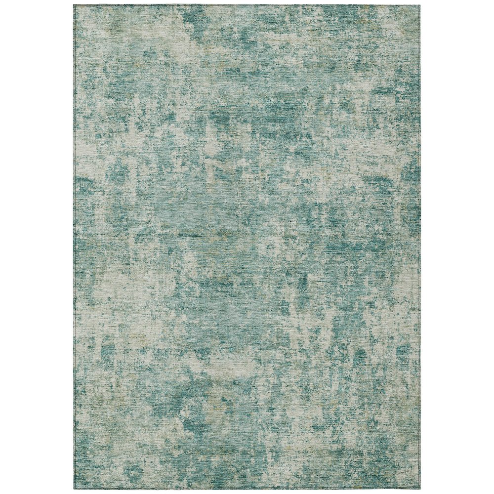 Machine Washable Indoor/Outdoor Chantille ACN2061 Teal 5' x 7'6" Rug