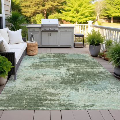 Machine Washable Indoor/Outdoor Chantille ACN2065 Aloe 5' x 7'6" Rug