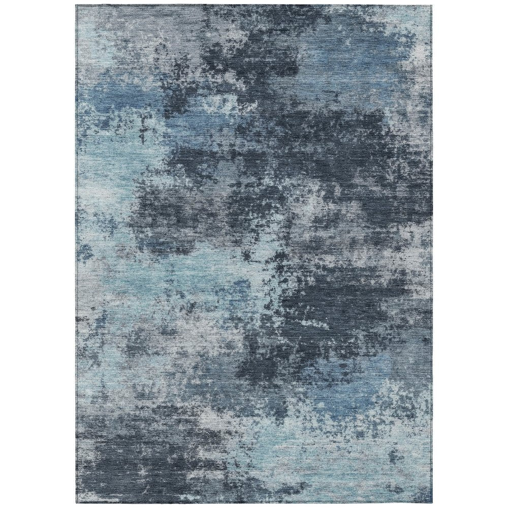 Machine Washable Indoor/Outdoor Chantille ACN2065 Blue 5' x 7'6" Rug