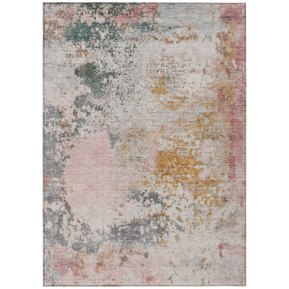 Machine Washable Indoor/Outdoor Chantille ACN2070 Pink 5' x 7'6" Rug