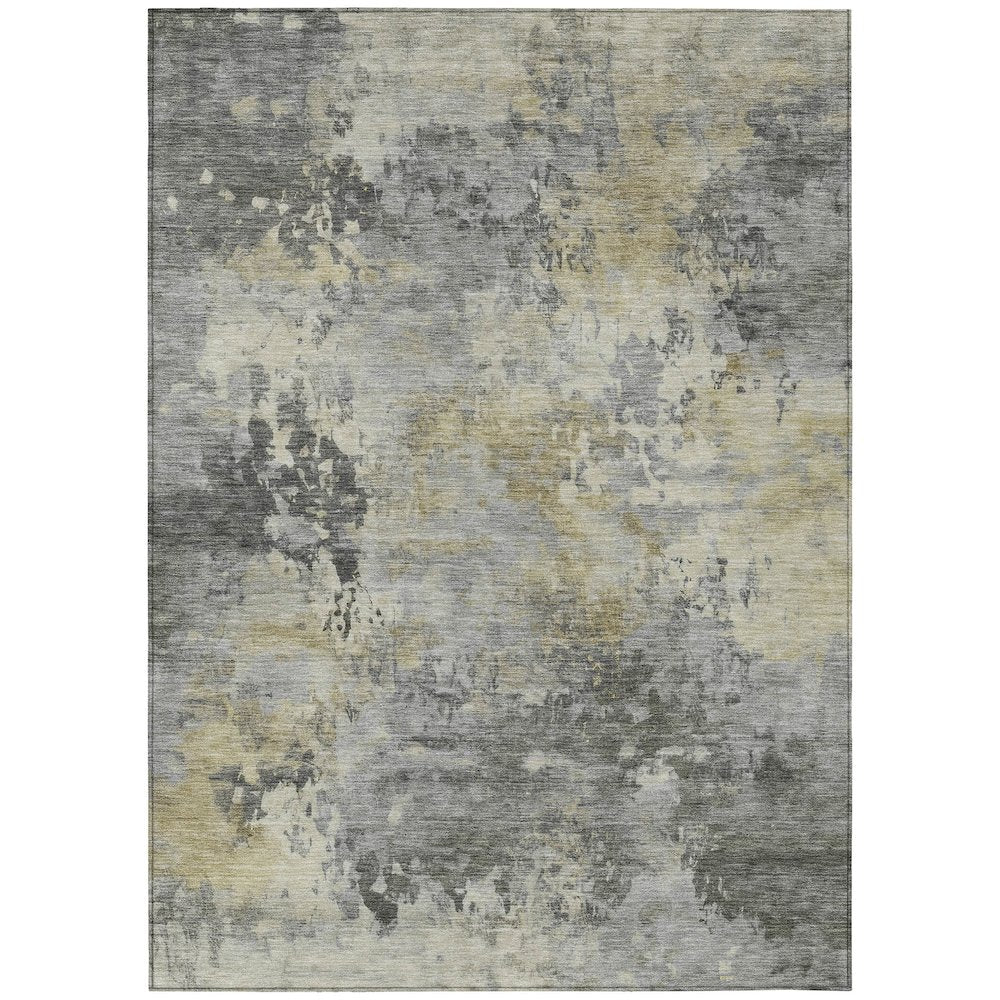 Machine Washable Indoor/Outdoor Chantille ACN2073 Pewter 5' x 7'6" Rug