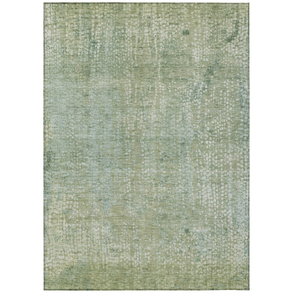 Machine Washable Indoor/Outdoor Chantille ACN2087 Green 5' x 7'6" Rug