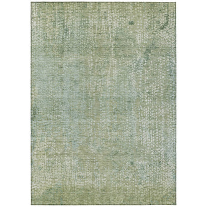 Machine Washable Indoor/Outdoor Chantille ACN2087 Green 5' x 7'6" Rug