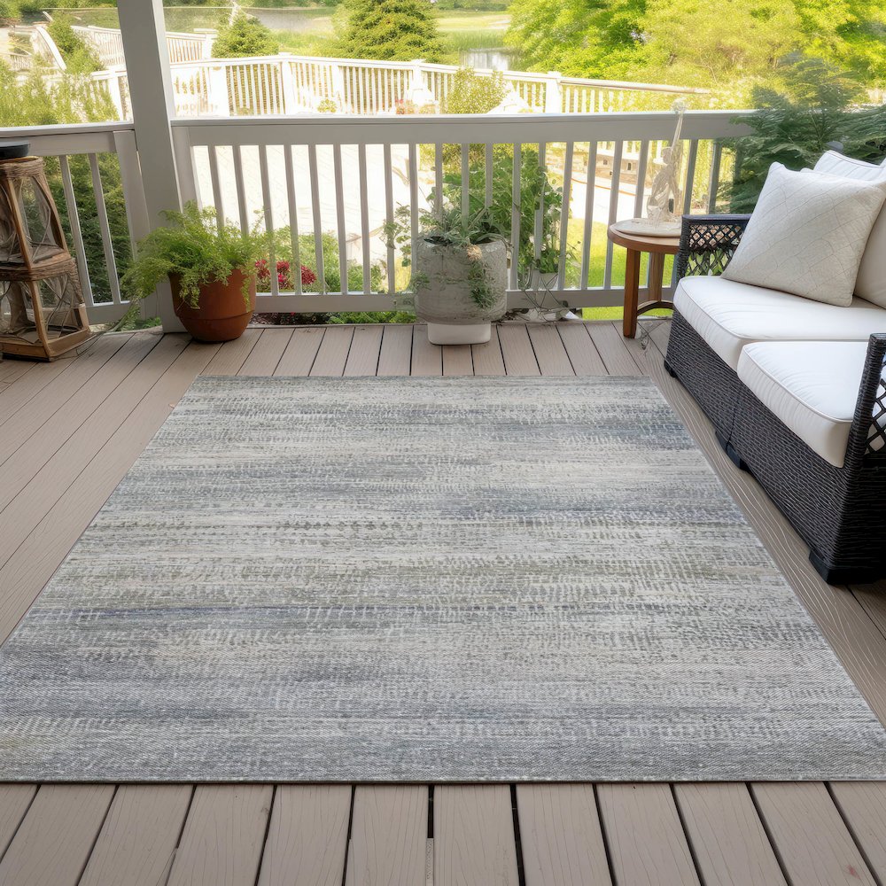 Machine Washable Indoor/Outdoor Chantille ACN2089 Linen 5' x 7'6" Rug
