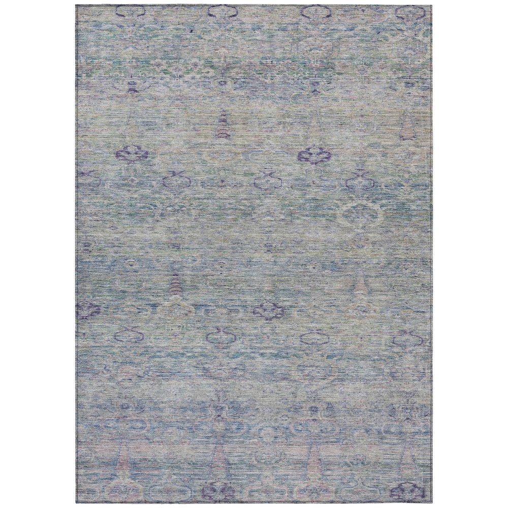 Machine Washable Indoor/Outdoor Chantille ACN2090 Plum 5' x 7'6" Rug
