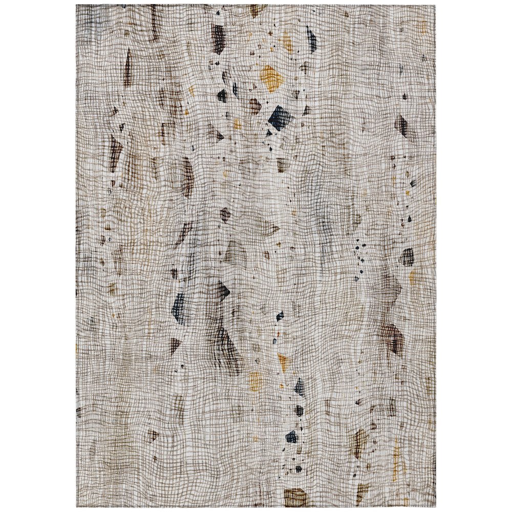 Machine Washable Indoor/Outdoor Chantille ACN2092 Linen 5' x 7'6" Rug
