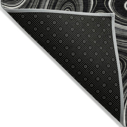 Machine Washable Indoor/Outdoor Chantille ACN2097 Black 2'6" x 3'10" Rug