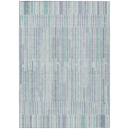 Machine Washable Indoor/Outdoor Chantille ACN2102 Mint 5' x 7'6" Rug