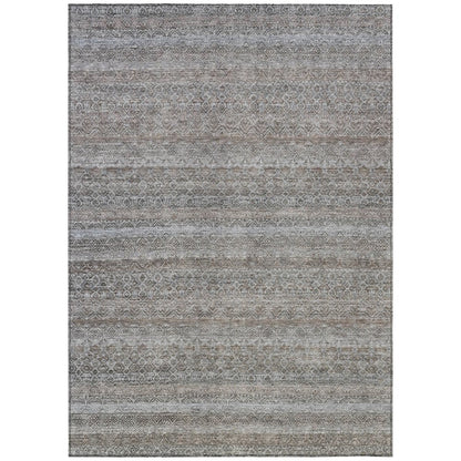 Machine Washable Indoor/Outdoor Chantille ACN2105 Brown 5' x 7'6" Rug