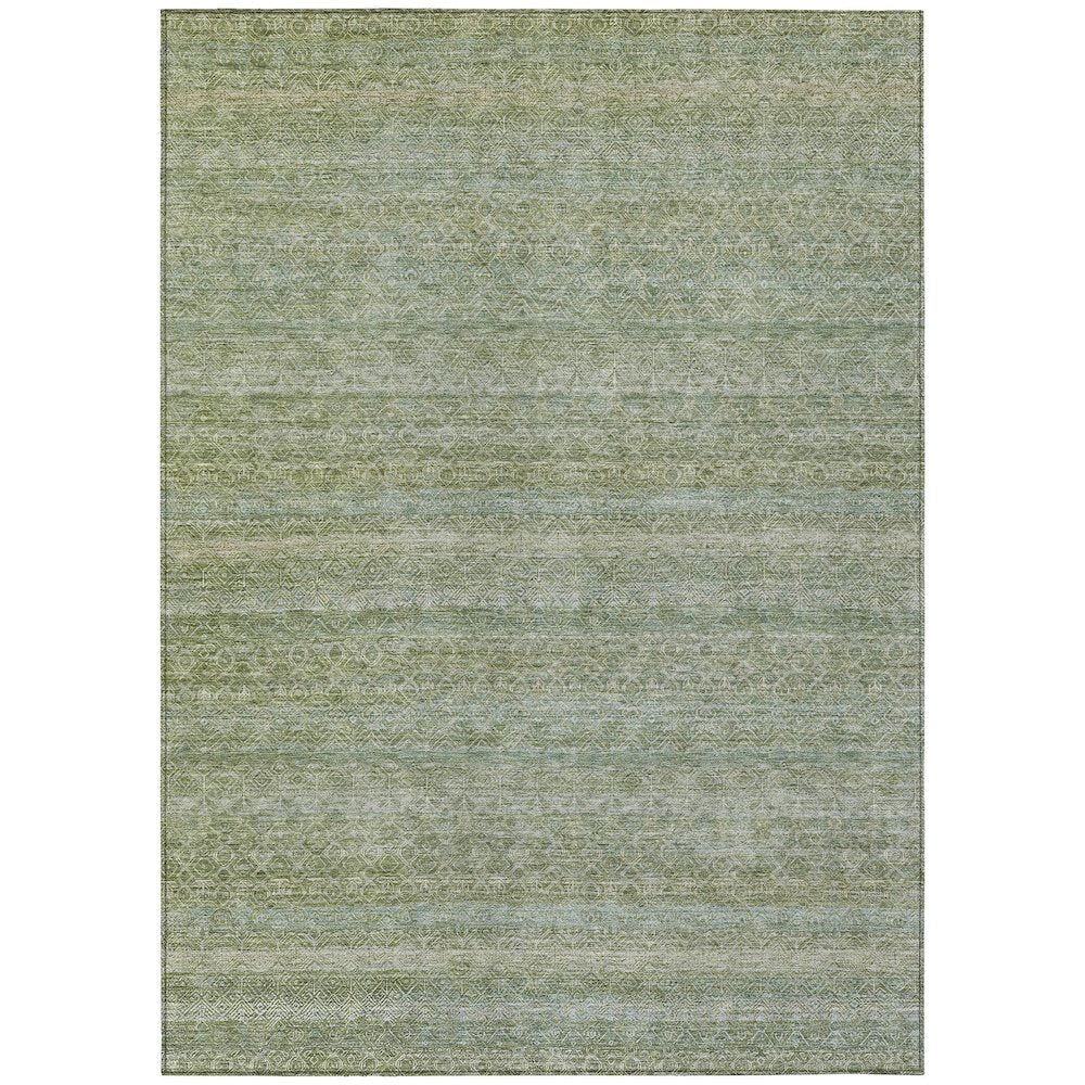 Machine Washable Indoor/Outdoor Chantille ACN2105 Sage 5' x 7'6" Rug