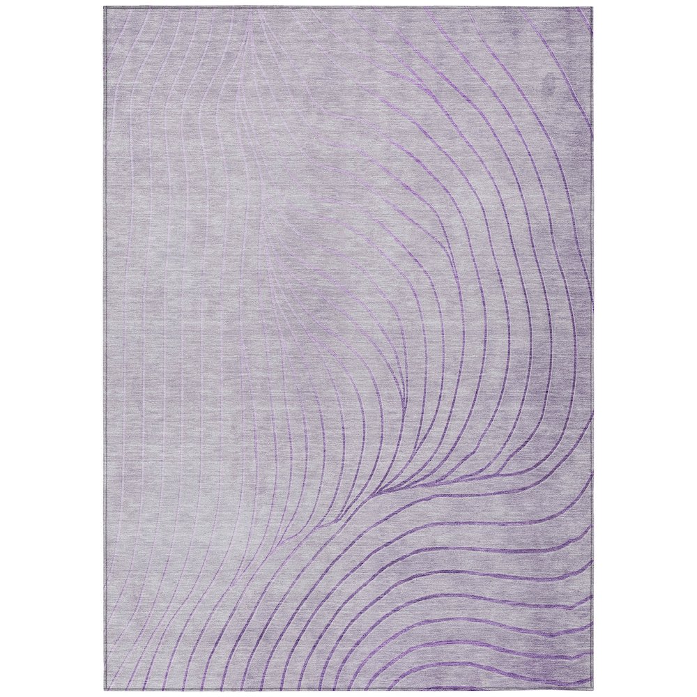 Machine Washable Indoor/Outdoor Chantille ACN2107 Lavender 5' x 7'6" Rug