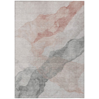 Machine Washable Indoor/Outdoor Chantille ACN2109 Salmon 5' x 7'6" Rug